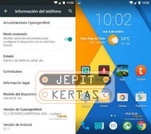 Real Android 511 Custom Rom Redmi Note 3G