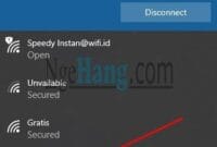 List Wifi Yang Terkoneksi PC