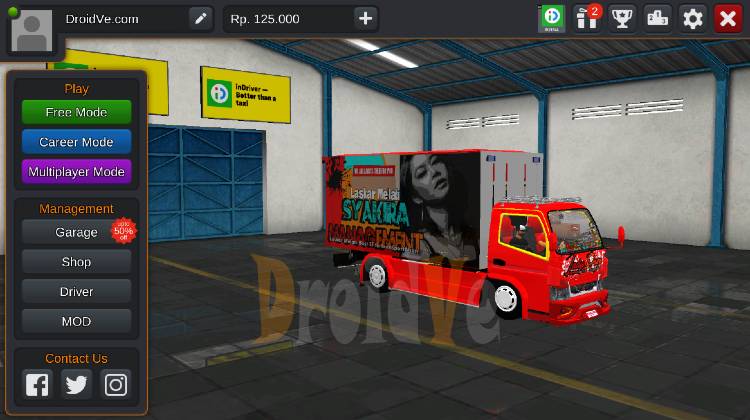 Download MOD BussID Truck Canter Box Lady Rose - MOD BussID